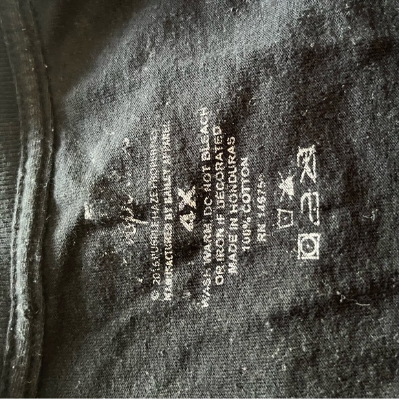 Black Jimi Hendrix 970 Live! Screen Print Short Sleeve Tee Shirt, Size 4X - Picture 3 of 4